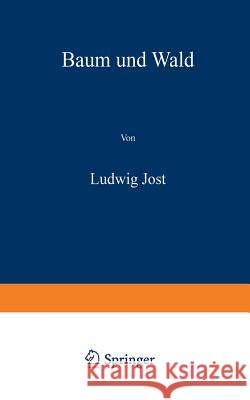 Baum Und Wald Ludwig Jost H. Loewen 9783642890741