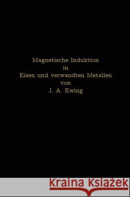 Magnetische Induktion in Eisen Und Verwandten Metallen J. A. Ewing L. Holborn St Lindeck 9783642892455 Springer