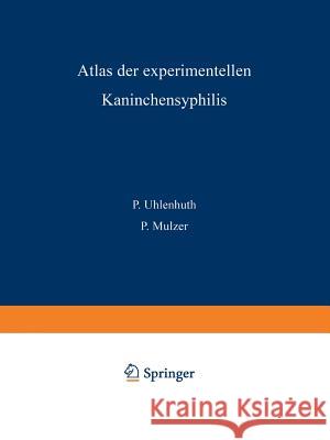 Atlas Der Experimentellen Kaninchensyphilis P. Uhlenhuth P. Mulzer 9783642894084 Springer