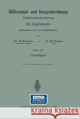 Differential- Und Integralrechnung: Infinitesimalrechnung Für Ingenieure Insbesondere Auch Zum Selbststudium Koestler, Waldemar 9783642894664