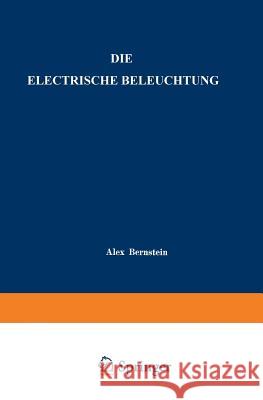 Die Electrische Beleuchtung Alex Bernstein 9783642895371 Springer