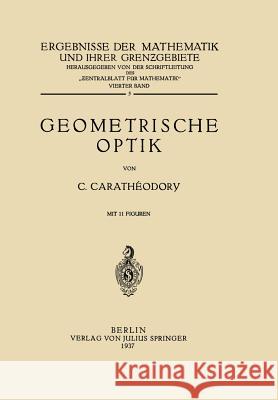 Geometrische Optik  9783642896040 Springer