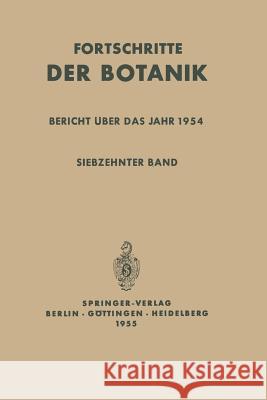 Bericht Über Das Jahr 1954 Lüttge, Ulrich 9783642946479