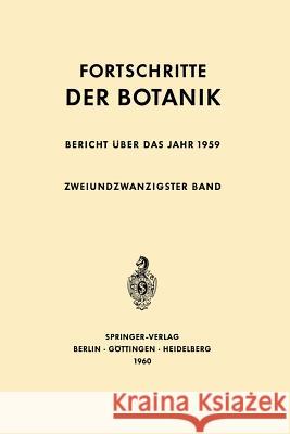 Bericht Über Das Jahr 1959 Bünning, Erwin 9783642947797