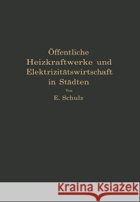Öffentliche Heizkraftwerke Und Elektrizitätswirtschaft in Städten Schulz, E. 9783642982446