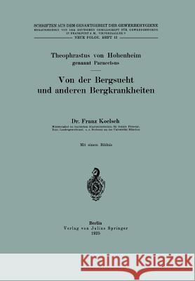 Von Der Bergsucht Und Anderen Bergkrankheiten Theophrastus Vo 9783642983368 Springer