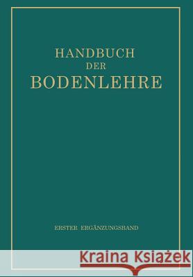 Handbuch Der Bodenlehre E. Blanck 9783642988028 Springer