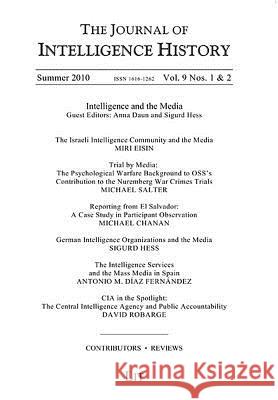 Journal of Intelligence History Vol. 9 No. 1-2 Winter 2010    9783643999078 Lit Verlag
