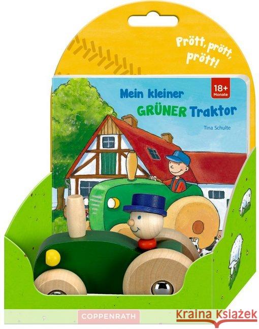 Mein kleiner grüner Traktor, m. Holzauto Schaefer, Kristina 9783649628989 Coppenrath, Münster