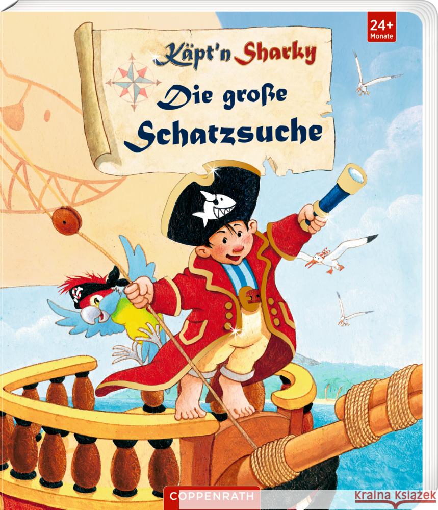 Käpt'n Sharky - Die große Schatzsuche (Pappbilderbuch) Langreuter, Jutta 9783649649670 Coppenrath, Münster