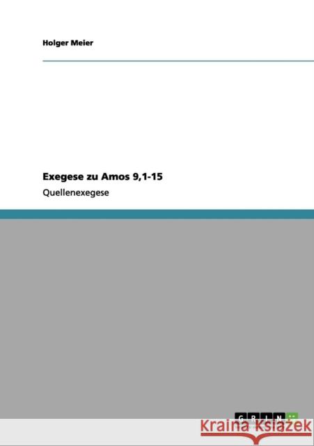 Exegese zu Amos 9,1-15 Holger Meier 9783656095835