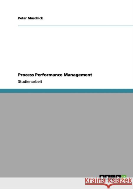 Process Performance Management Peter Muschick 9783656126966 Grin Verlag