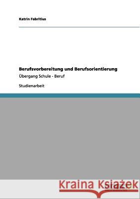 Berufsvorbereitung und Berufsorientierung: Übergang Schule - Beruf Fabritius, Katrin 9783656135968 Grin Verlag
