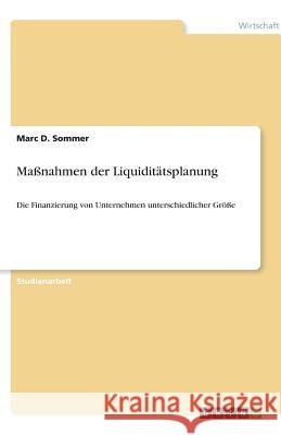 Maßnahmen der Liquiditätsplanung: Die Finanzierung von Unternehmen unterschiedlicher Größe Sommer, Marc D. 9783656193470 Grin Verlag