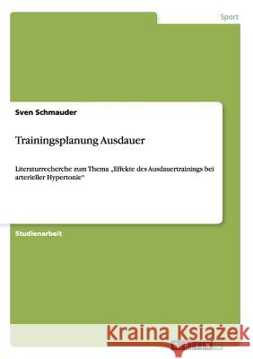 Trainingsplanung Ausdauer: Literaturrecherche zum Thema 