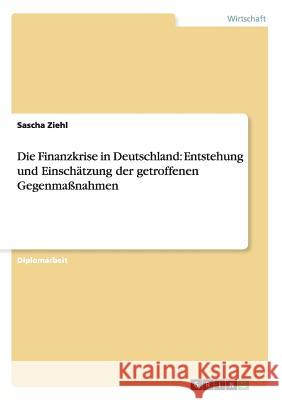 Die Finanzkrise in Deutschland: Entstehung und Einschätzung der getroffenen Gegenmaßnahmen Ziehl, Sascha 9783656298120 Grin Verlag