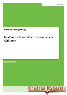 In-Memory BI Architectures am Beispiel QlikView Norman Spangenberg 9783656441618 Grin Verlag