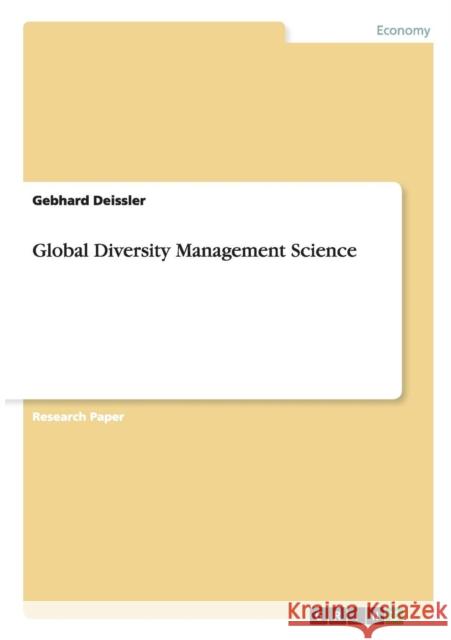 Global Diversity Management Science Gebhard Deissler 9783656567059 Grin Verlag Gmbh