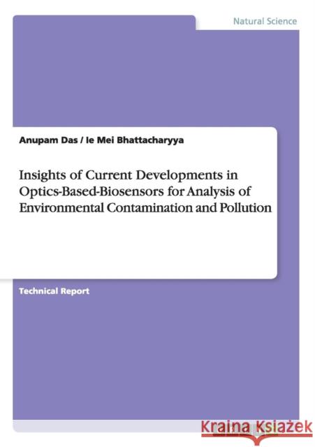 Insights of Current Developments in Optics-Based-Biosensors for Analysis of Environmental Contamination and Pollution Anupam Das Ie Mei Bhattacharyya 9783656957003 Grin Verlag Gmbh