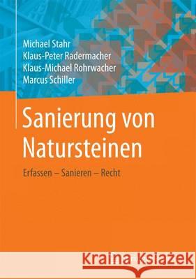 Sanierung von Natursteinen : Erfassen - Sanieren - Recht Michael Stahr Klaus-Peter Radermacher Klaus-Michael Rohrwacher 9783658078478 Springer Vieweg