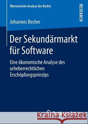 Der Sekundärmarkt Für Software: Eine Ökonomische Analyse Des Urheberrechtlichen Erschöpfungsprinzips Becher, Johannes 9783658088484 Springer Gabler