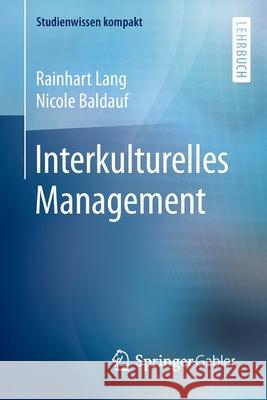 Interkulturelles Management Rainhart Lang Nicole Baldauf 9783658112349