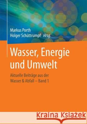 Wasser, Energie Und Umwelt: Aktuelle Beiträge Aus Der Zeitschrift Wasser Und Abfall I Porth, Markus 9783658159214 Springer Vieweg
