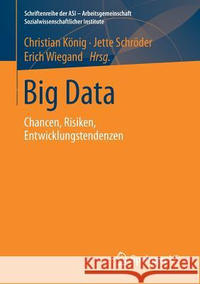 Big Data: Chancen, Risiken, Entwicklungstendenzen König, Christian 9783658200824