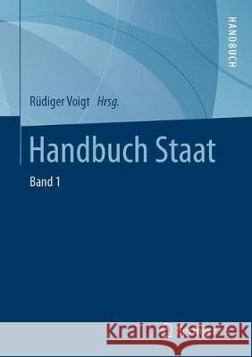 Handbuch Staat Voigt, Rüdiger 9783658207434 Springer vs