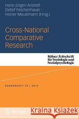 Cross-National Comparative Research Andreß, Hans-Jürgen 9783658256098
