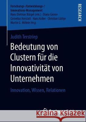 Bedeutung Von Clustern Für Die Innovativität Von Unternehmen: Innovation, Wissen, Relationen Terstriep, Judith 9783658278175 Springer Gabler