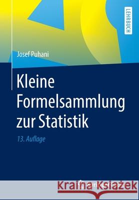 Kleine Formelsammlung Zur Statistik Puhani, Josef 9783658289522 Springer Gabler