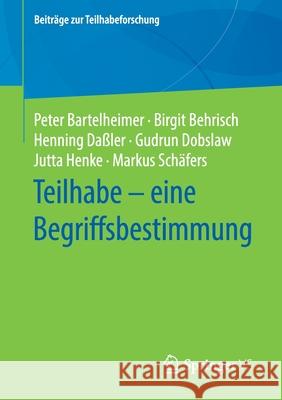 Teilhabe - Eine Begriffsbestimmung Bartelheimer, Peter 9783658306090 Springer vs