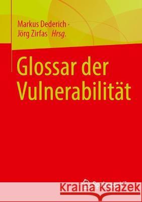 Glossar Der Vulnerabilität Dederich, Markus 9783658307776 Springer