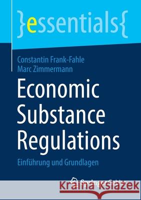 Economic Substance Regulations: Einführung Und Grundlagen Frank-Fahle, Constantin 9783658310974