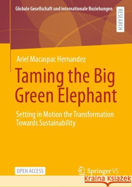 Taming the Big Green Elephant: Setting in Motion the Transformation Towards Sustainability Hernández, Ariel Macaspac 9783658318208 Springer vs