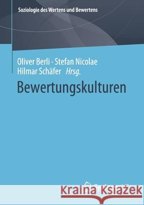 Bewertungskulturen Oliver Berli Gabriel Stefan Nicolae Hilmar Sch 9783658334086 Springer vs