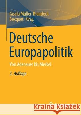 Deutsche Europapolitik: Von Adenauer Bis Merkel M 9783658353391 Springer vs