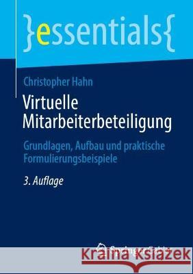 Virtuelle Mitarbeiterbeteiligung: Grundlagen, Aufbau und praktische Formulierungsbeispiele Christopher Hahn 9783658403256 Springer Gabler