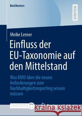 Einfluss der EU-Taxonomie auf den Mittelstand Meike Lerner 9783658420789 Springer Fachmedien Wiesbaden