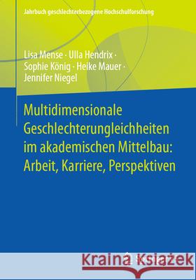 Multidimensionale Geschlechterungleichheiten Im Akademischen Mittelbau: Arbeit, Karriere, Perspektiven Lisa Mense Ulla Hendrix Sophie K?nig 9783658458843 Springer vs