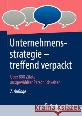Unternehmensstrategie - treffend verpackt  9783658497095 Springer Gabler