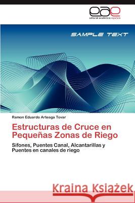 Estructuras de Cruce En Pequenas Zonas de Riego Ramon Eduardo Arteag 9783659044038 Editorial Acad Mica Espa Ola