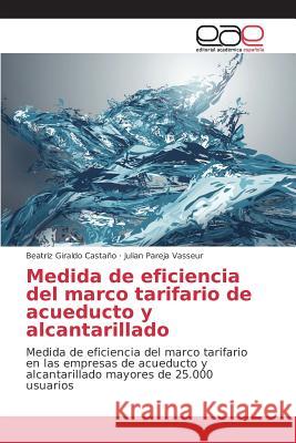 Medida de eficiencia del marco tarifario de acueducto y alcantarillado Giraldo Castaño Beatriz, Pareja Vasseur Julian 9783659079986 Editorial Academica Espanola