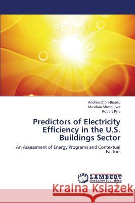 Predictors of Electricity Efficiency in the U.S. Buildings Sector Ofori-Boadu Andrea                       Shofoluwe Musibau                        Pyle Robert 9783659246029 LAP Lambert Academic Publishing