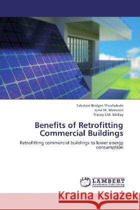 Benefits of Retrofitting Commercial Buildings : Retrofitting commercial buildings to lower energy consumption Thovhakale, Takalani Bridget; Meeuwis, June M.; McKay, Tracey J.M. 9783659263392