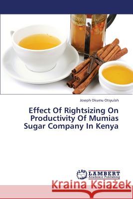 Effect of Rightsizing on Productivity of Mumias Sugar Company in Kenya Otsyulah Joseph Okumu 9783659418464