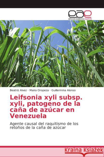 Leifsonia xyli subsp. xyli, patogeno de la caña de azúcar en Venezuela : Agente causal del raquitismo de los retoños de la caña de azúcar Alvez, Beatriz; Oropeza, Maira; Alonso, Guillermina 9783659702969