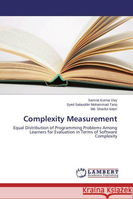 Complexity Measurement Dey Samrat Kumar 9783659750045