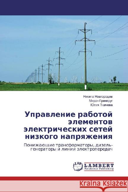 Upravlenie rabotoj jelementov jelektricheskih setej nizkogo napryazheniya : Ponizhajushhie transformatory, dizel'-generatory i linii jelektroperedach Novgorodov, Nikita; Grinkrug, Miron; Tkacheva, Juliya 9783659876400